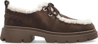 INUIKII Leren schoenen Mocabee Curl - Dames - Veterschoenen - Bruin - 40 EU - Leer - Schoenen