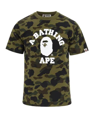 A Bathing Ape Camouflage Logo Graphic Short-Sleeve T-Shirt