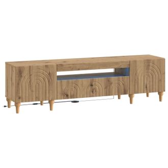 vidaXL Mueble De Tv Led Alkmaar Roble Artisan Madera De Ingenier&iacute;a Vidaxl