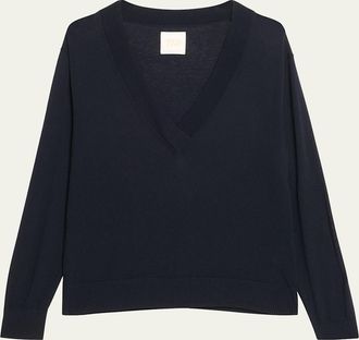 TWP Perfect Deep V Wool Sweater