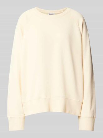 Jake*s Casual Oversized Sweatshirt mit Raglanärmeln in Hellgelb, Größe S