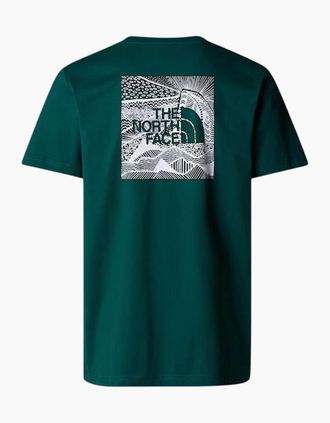 The North Face Mens The North Face Mens T Shirts Box NSE Celebration Crew Neck Graphic Print Summer Tee - Green - Size: 40