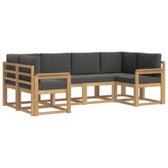 vidaXL Conjunto De Sof&aacute;s De Exterior 6 Pcs Blanco Y Antracita Vidaxl
