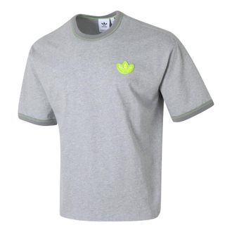 adidas Originals Graphic T-Shirt Asia Sizing Grey Green JJ4363