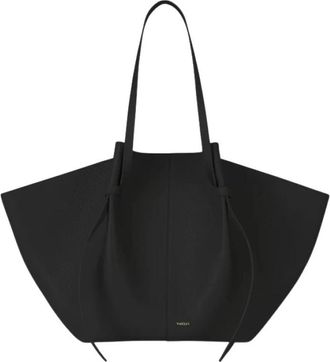 Yuzefi XL Mochi Pebble Grain Leather - Dames - Shoppers - Zwart - ONE Size - Leer - Tassen