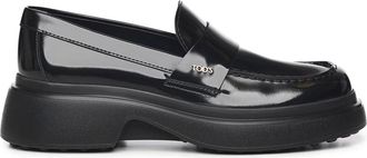 Tod's Leren Loafers van lakleer - Dames - Loafers - Zwart - 38 1/2 EU - Leer - Schoenen