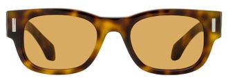 Ferragamo SF2064SE Rectangular Rivet Sunglasses - Brown