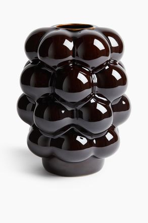 H&M Grosse ausladende Steingutvase - Beige