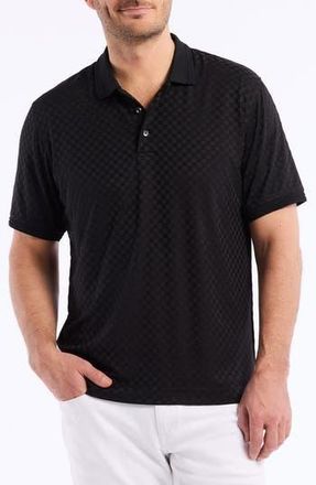 Robert Graham Aaron Checkered Knit Polo in Black at Nordstrom Rack, Size Xx-Large