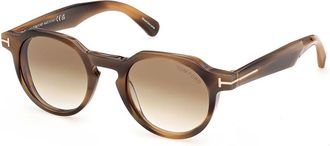 Tom Ford FT1358 THOMAS-02 55F Mens Sunglasses Tortoiseshell Size 49