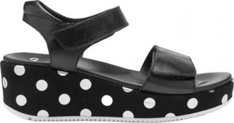 Ara Womens Rosepetal Platform Sandal In Black/cream