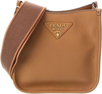 Prada Logo Leather Shoulder Bag