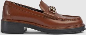 Gucci Womens Gucci Horsebit Loafer, Brown, Leather
