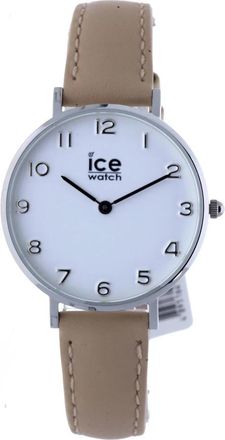 Ice Watch Rond Analoog Horloge - Heren - Horloges - Wit - ONE Size - Leer - Accessoires