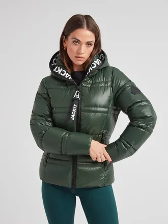 JACK1T R4D Tramline Racer Hooded Puffer Jacket in Emerald/black at Nordstrom, Size Xx-Large