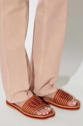 Chlo&eacute; Sand Slippers, Womens, Beige