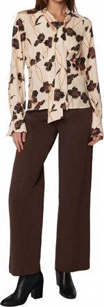 Lost + Wander Bella Vista Wide Leg Pants In Brown