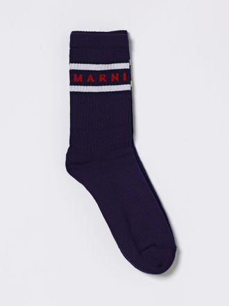 Marni Calze in cotone stretch con logo jacquard