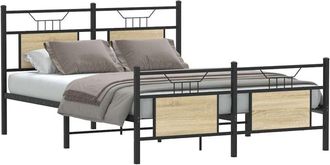 vidaXL Vidaxl - Estructura De Cama Sin Colch&oacute;n Madera Roble Sonoma 150x200 Cm