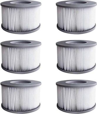 OEM 6 Filtros Whirlpool Para Piscinas Hinchables Mspa, Cartucho De Filtro Mejorado Para Una Calidad De Agua Y Limpieza &Oacute;ptimas