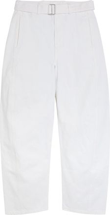 Christophe Lemaire Twisted Belted Barrel-leg Jeans - Off White - 32 (UK4 / Xxs)