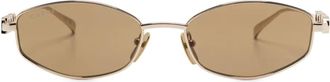 Gucci oval-frame sunglasses - Gold