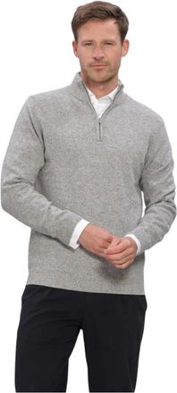 Profuomo Pullover Half Zip - Heren - Truien - Grijs - Maat: 2XL Wol