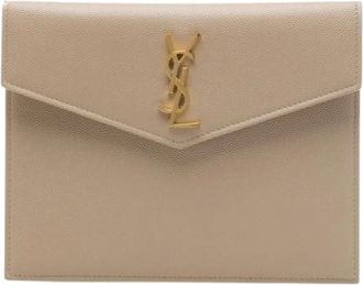 Saint Laurent Pre-owned Uptown Pouch - - Pre-owned - Donna - Beige - ONE SIZE