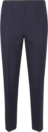 Ql2 Quelledue Ollie 15 Slim-fit Pantalon - Dames - Slim Fit Broeken - Blauw - XL - Wol - Broeken