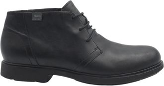 Camper Beige su&egrave;de of zwarte leren schoenen - Heren - Veterlaarzen - Zwart - 40 EU - Su&egrave;de - Schoenen