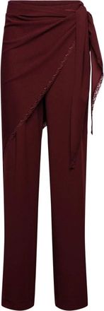 &Co Woman Grace Broek - Dames - Wijde Broeken - Rood - XS - Polyester - Broeken