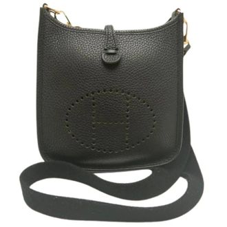 Herm&egrave;s Pre-owned Evelyne Schoudertas - Dames - Pre-owned - Zwart - Maat: ONE Size Leer