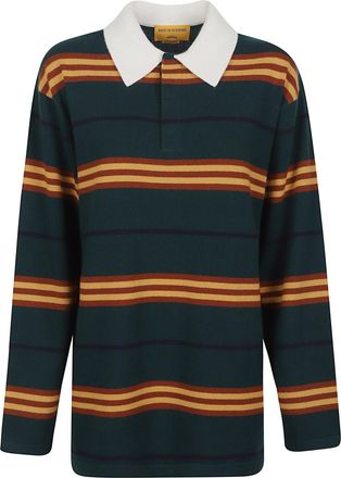 Guest In Residence Rugby Striped Cashmere Polo Shirt