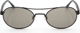 DKNY Ladies Black Oval Sunglasses DO300S-1