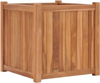 vidaXL Arriate Elevado Madera Maciza De Teca 50x50x50 Cm Vidaxl