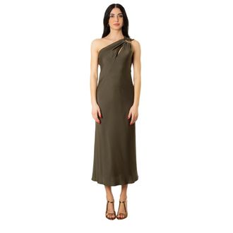 Max Mara Vestido Entrata de un hombro - Dresses - Mujer - Verde - M