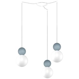 Top-Light Lampadario moderno top light cottage 1228 s3 s g9 led vetro metallo, colore blu