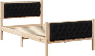 vidaXL Estructura De Cama Negro 100 X 200 Cm Madera De Pino Macizo Vidaxl