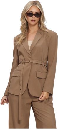 Ibana Dames Blazers Janey - Dames - Blazers - Bruin - M - Leer - Jassen
