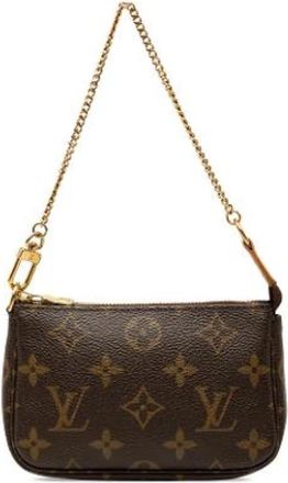 Louis Vuitton Pre-owned Mini Pochette Accessoires - Dames - Vintage Mini Tas - Bruin - ONE Size - Vintage