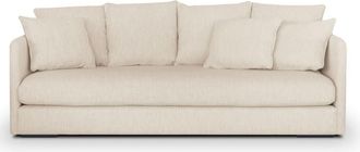 Maisons du monde Sof&aacute; de 4 plazas de tela beige