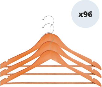 MSV Juego De 96 Perchas De Madera Msv