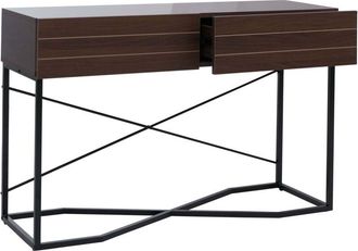 Hhg [nunca Usado] Mesa Consola Hhg-885, Mesa Para Tel&eacute;fono, Mesa Auxiliar, Mesa De Apoyo, Caj&oacute;n, Melamina Industrial, 81 X 120 X 40 Cm, Aspecto Nogal
