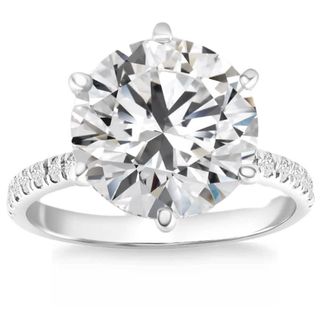 Pompeii3 Certified 2.33Ct Diamond Engagement Ring 14k White Gold Lab Grown Size: 7.5