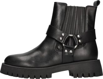Frau 56N4 Enkellaarzen - Dames - Enkellaarsjes - Zwart - 35 EU - Leer - Schoenen