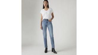 Levi's 724 High Rise Straight Jeans - Womens - 25X30 - Medium Wash / Eternal Indigo Mid