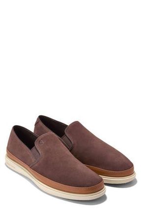 Cole Haan Twin Gore Leather Slip-On Sneaker in Madra Suede/British Tan at Nordstrom Rack, Size 10.5