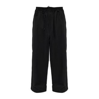 Yohji Yamamoto Pantaloni Lana Gamba Dritta - - Trousers - Donna - Nero - M