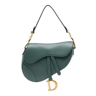 Dior Pre-owned Saddle Bag - Dames - Pre-owned - Groen - Maat: ONE Size Leer
