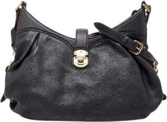 Louis Vuitton Pre-owned Shoulder Bags, female, Black, Size: ONE SIZE Pre-owned Mahina Monogram Leather Shoulder Bag